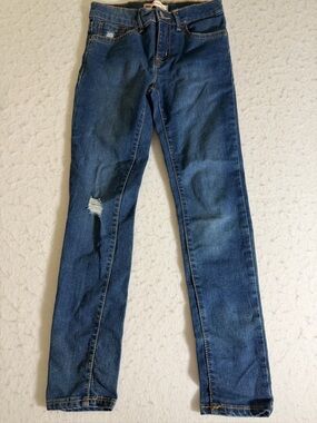 Levi's Blue Slim Kids Jeans with Knee Rip